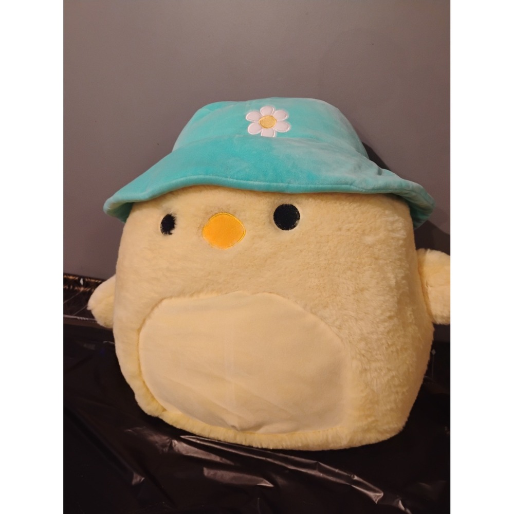 Squishmallows Fuzz-A-Mallows Triston the Chick 16 Inch Teal Bucket Hat Walmart